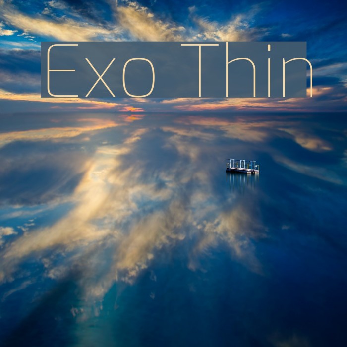 Exo Thin Font examples