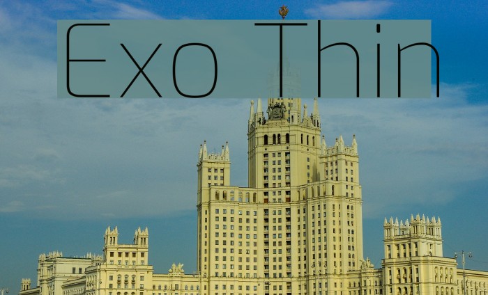 Exo Thin Font examples