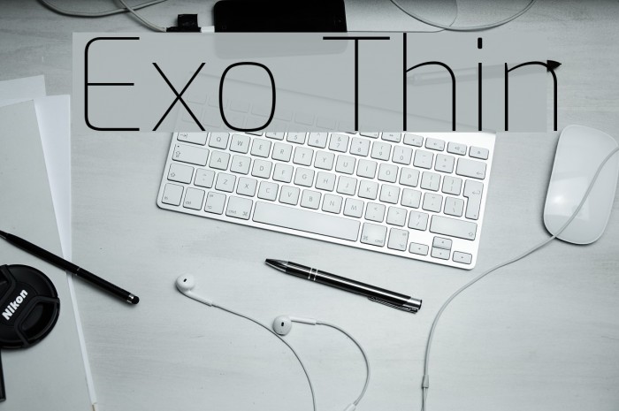 Exo Thin Font examples