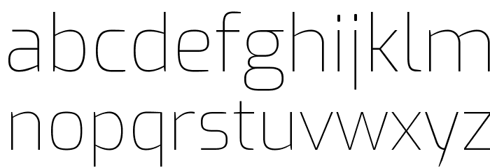 Exo Thin Font LOWERCASE