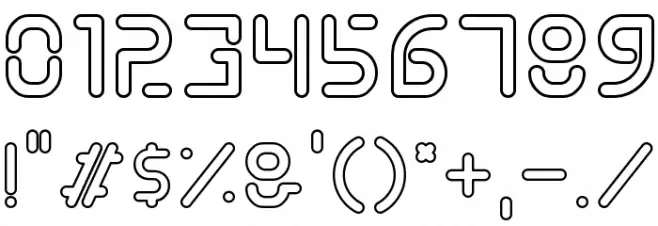 Exodar-Outline Font OTHER CHARS