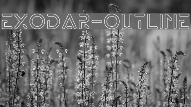 Exodar-Outline Font examples