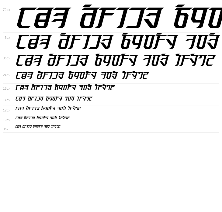 Exodite Bold Italic Waterfall