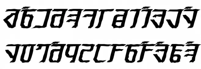 Exodite Distressed Bold Italic フォント 大文字