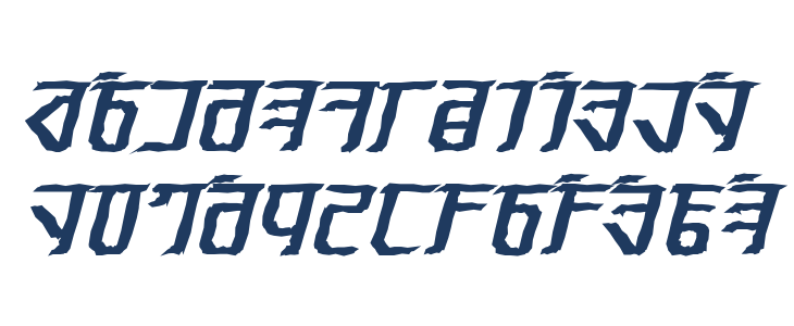 Exodite Distressed Bold Italic Lowercase