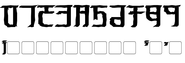 Exodite Distressed Bold Font OTHER CHARS