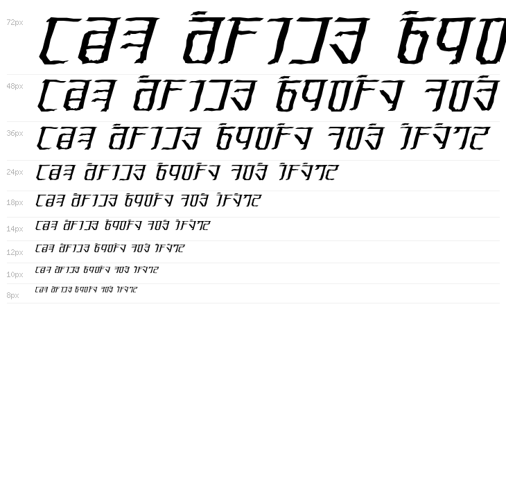 Exodite Distressed Italic Waterfall