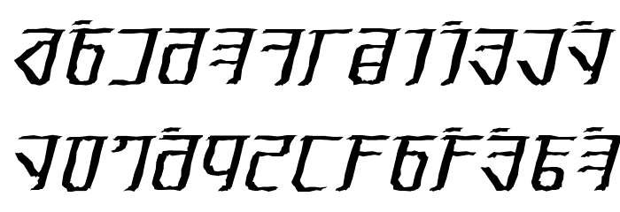 Exodite Distressed Italic Font LOWERCASE