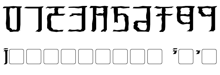Exodite Distressed Font OTHER CHARS