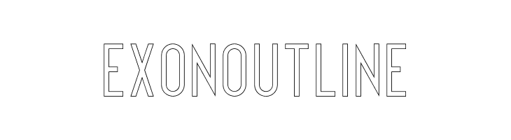 Exon outline  Frei Schriftart Herunterladen