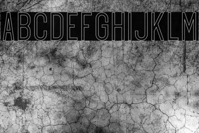 Exon outline Font examples