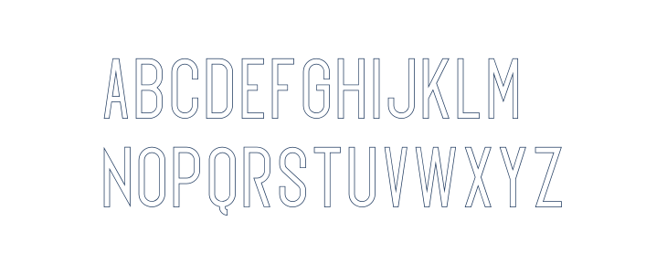 Exon outline Lowercase