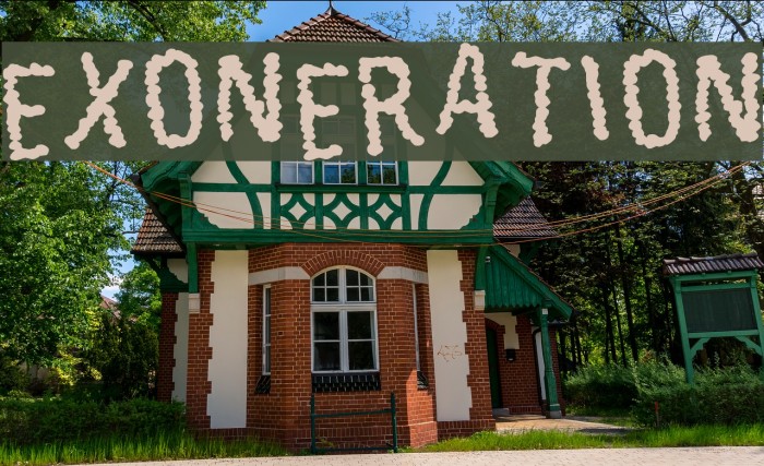 Exoneration Font examples