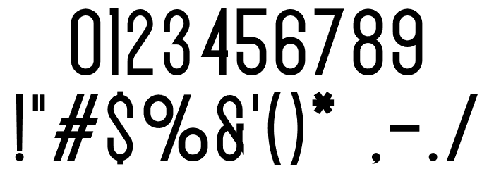 Exonregular Font OTHER CHARS