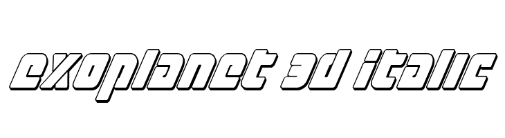 Exoplanet 3D Italic  font caratteri gratis