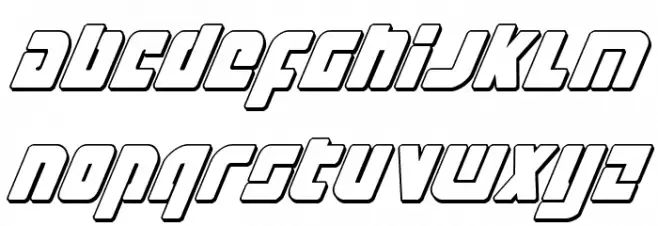 Exoplanet 3D Italic 字体 大写
