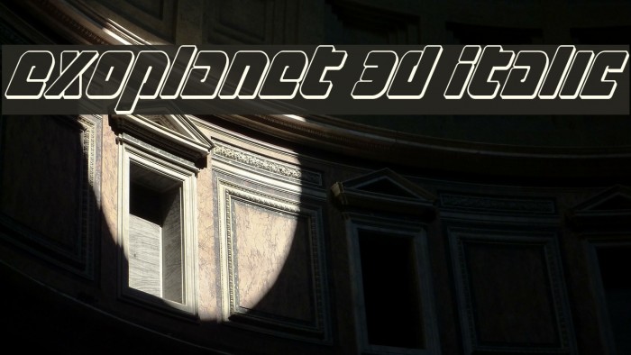 Exoplanet 3D Italic Font examples