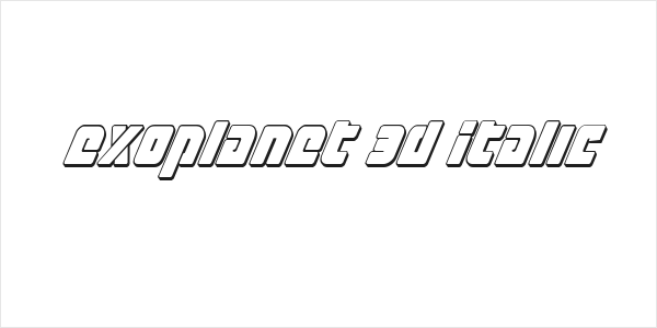 Exoplanet 3D Italic Logo