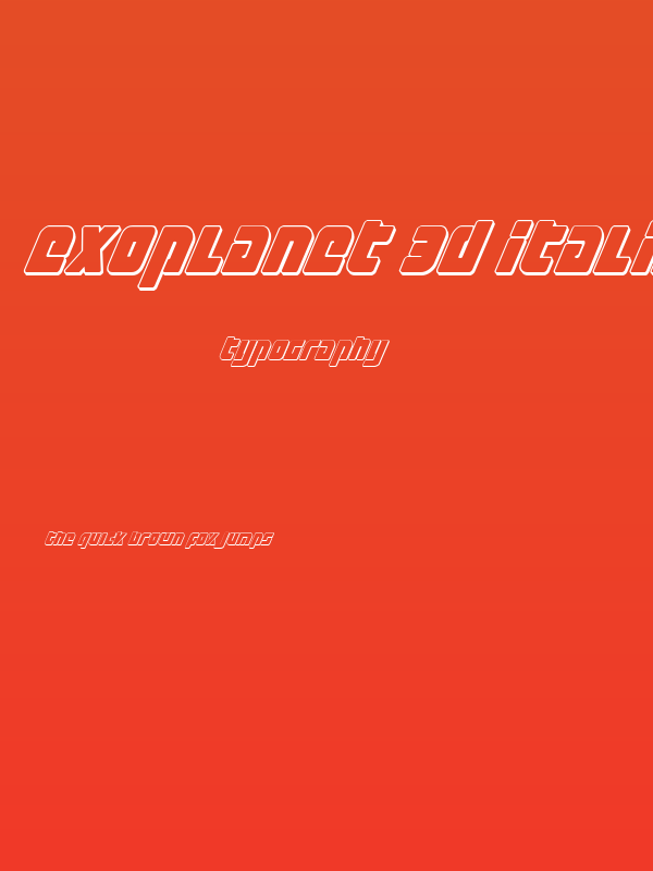 Exoplanet 3D Italic Poster