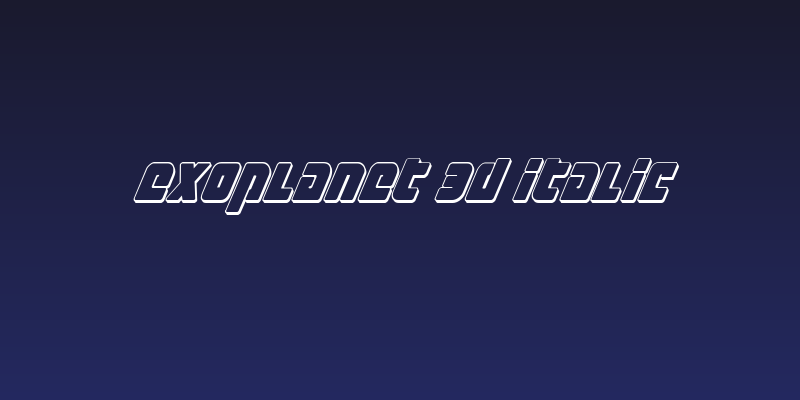Exoplanet 3D Italic Social Header