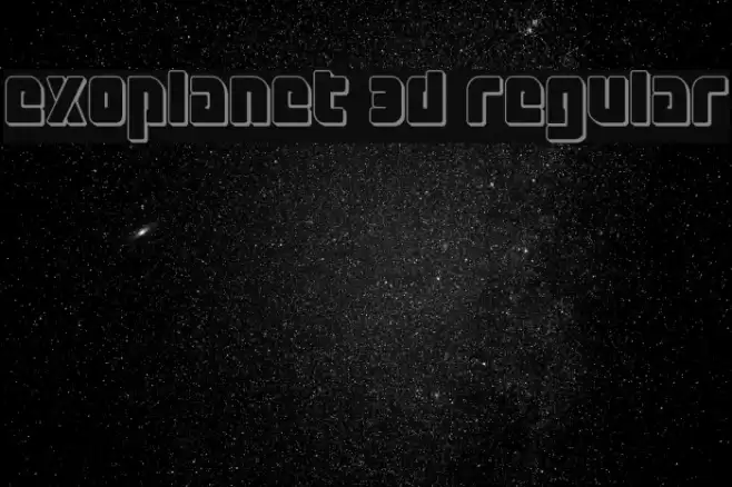 Exoplanet 3D Regular Font examples