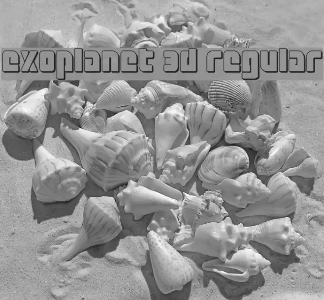 Exoplanet 3D Regular Font examples
