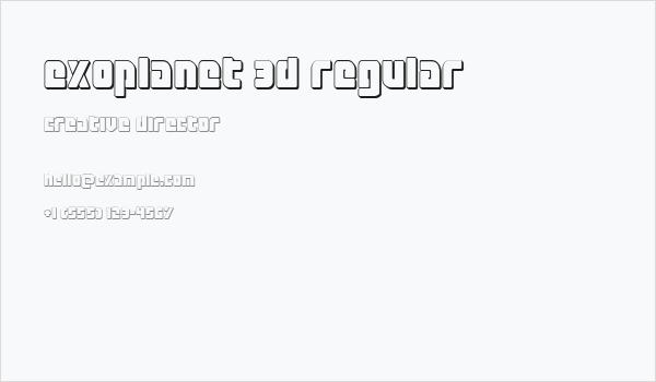 Exoplanet 3D Regular Business Card