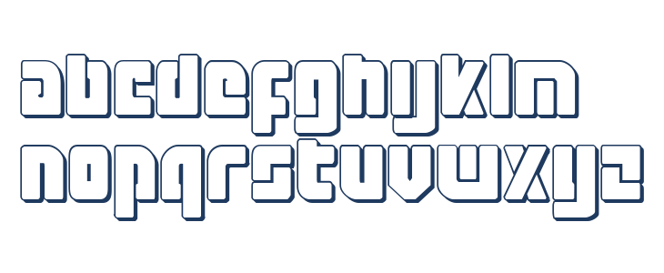 Exoplanet 3D Regular Lowercase