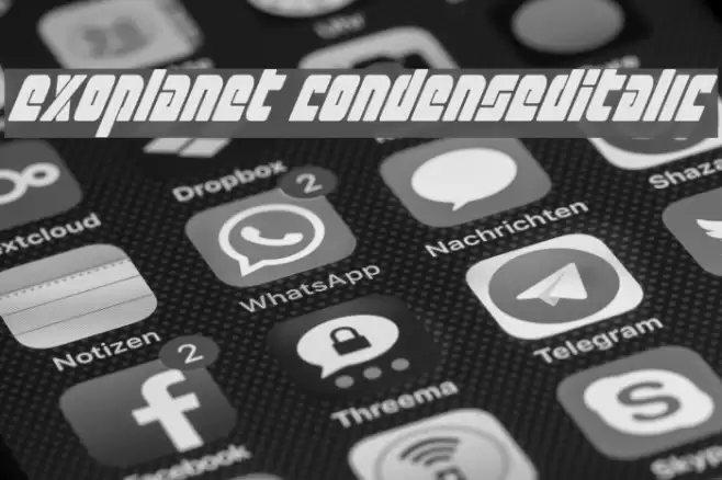 Exoplanet CondensedItalic Font examples