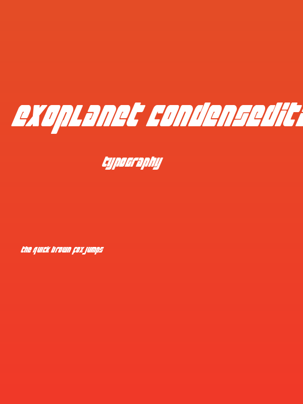 Exoplanet CondensedItalic Poster