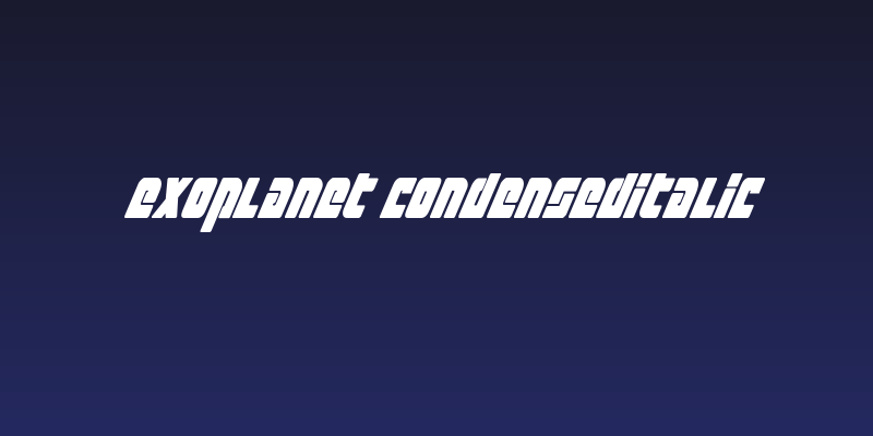 Exoplanet CondensedItalic Social Header