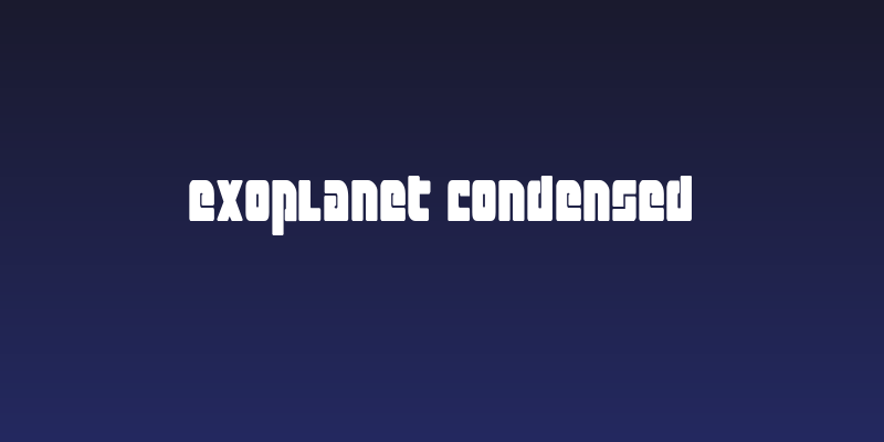 Exoplanet Condensed Social Header
