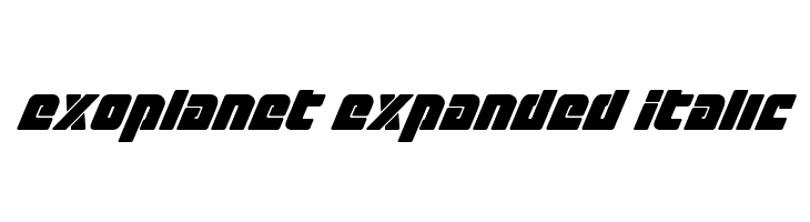 Exoplanet Expanded Italic Font