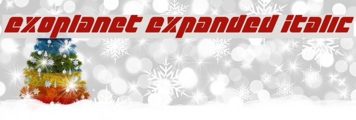 Exoplanet Expanded Italic Font examples