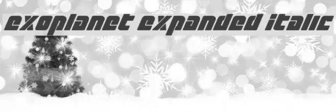 Exoplanet Expanded Italic Example 2