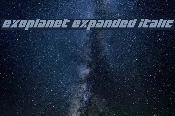 Exoplanet Expanded Italic Font examples