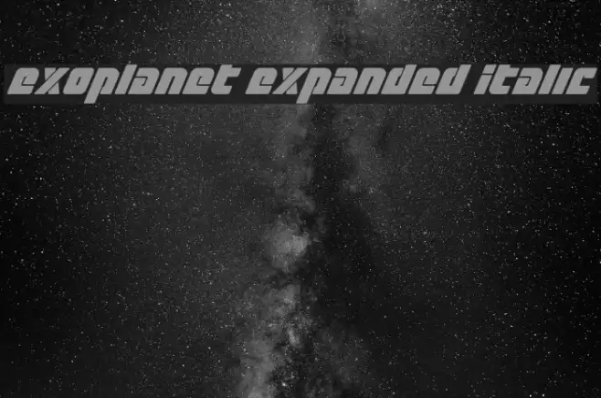 Exoplanet Expanded Italic Example 3