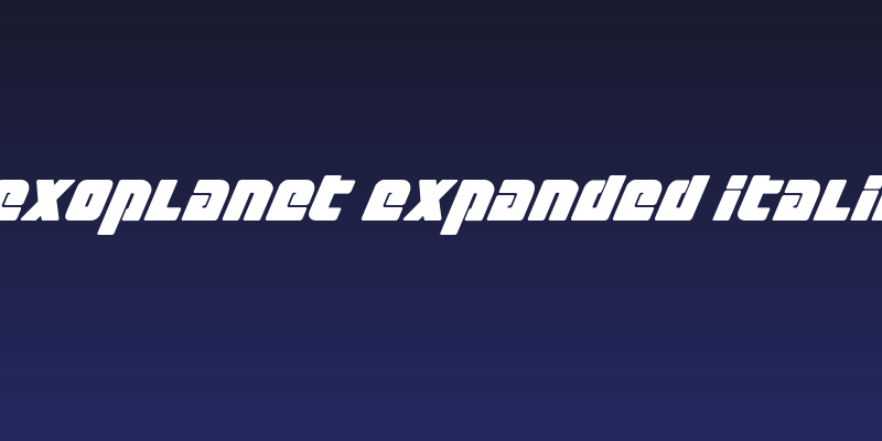 Exoplanet Expanded Italic Social Header