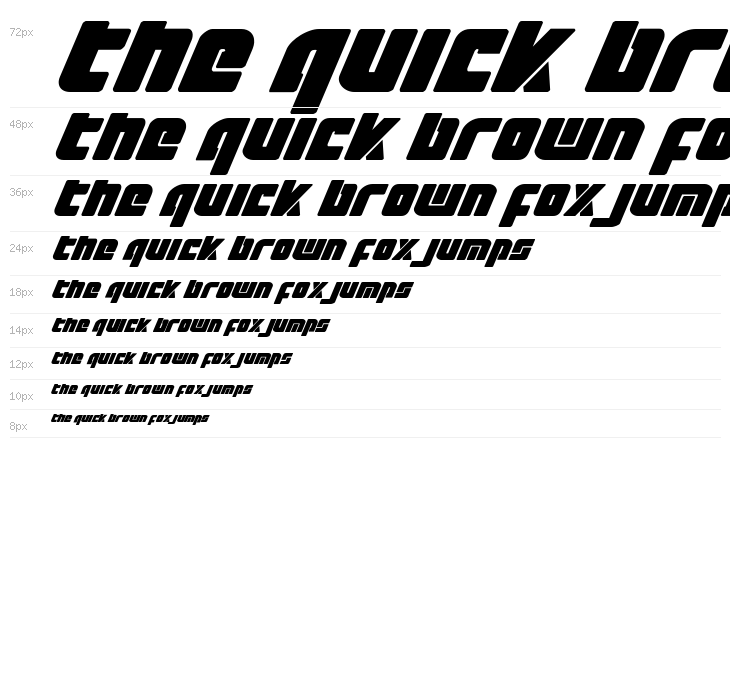 Exoplanet Expanded Italic Waterfall