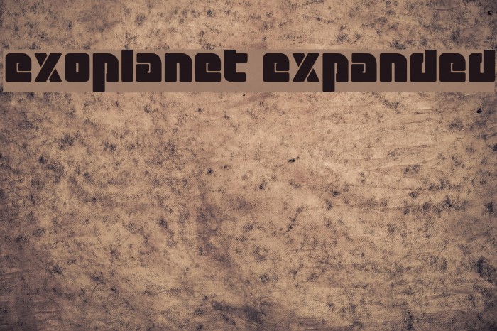 Exoplanet Expanded Font examples