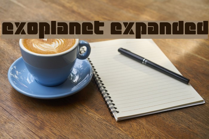 Exoplanet Expanded Font examples