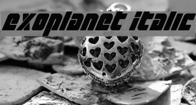 Exoplanet Italic Caratteri examples