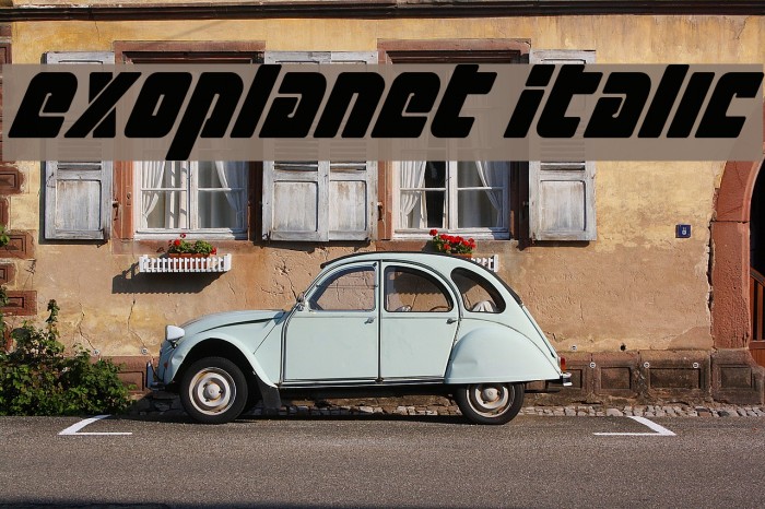 Exoplanet Italic Font examples