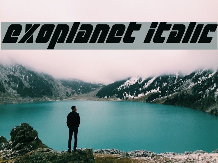 Exoplanet Italic Font examples