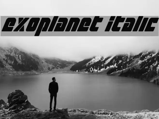 Exoplanet Italic Caratteri examples