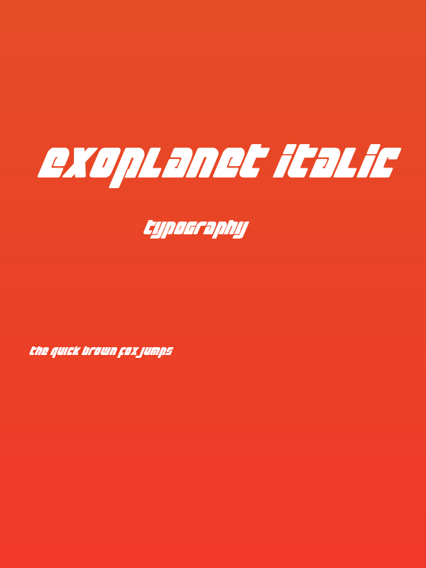 Exoplanet Italic Poster