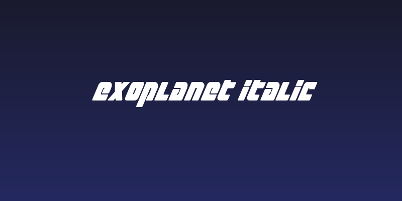 Exoplanet Italic Social Header