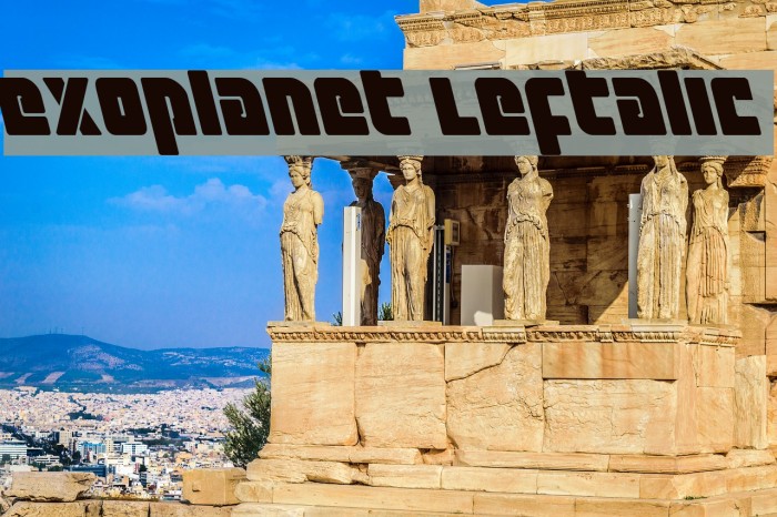 Exoplanet Leftalic Font examples