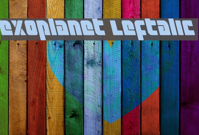 Exoplanet Leftalic Font examples