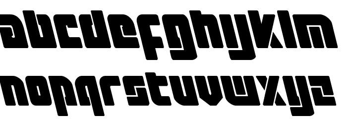 Exoplanet Leftalic Font LOWERCASE